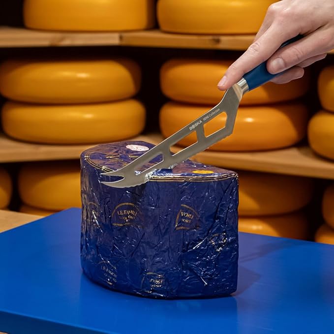 BOSKA Universal cheese cutter blue 140 mm - Full-tang - Premium Quality - German Steel - HACCP Knife - Cheese knife - For professional use - Multi use (vegetables and fruit)