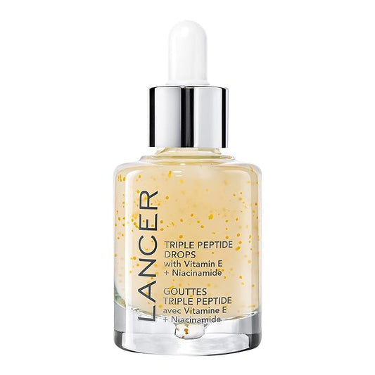 Lancer Skincare Triple Peptide Drops with Vitamin E, Daily Anti-Aging Face Serum with Hydrating Hyaluronic Acid, 1 Fluid Ounce-BrightBean Baby