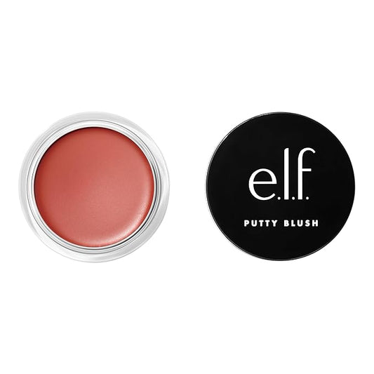 e.l.f. Putty Blush, Creamy & High-Pigment Formula For A Natural Glow, Delivers A Semi-Matte & Powder Finish, Vegan & Cruelty-Free, Bali-BrightBean Baby