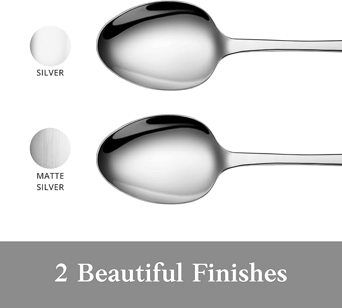Artaste Rain 18/10 Stainless Steel (Silver (Set of 6), Espresso Spoon (4.85-Inch))
