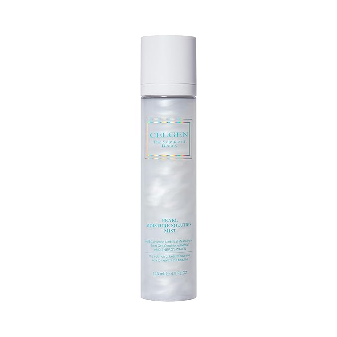 CELGEN] Pearl Moisture Solution Mist – 3-in-1 Toner, Makeup Primer & Setting Spray, Brightening & Hydrating Face Mist, 4.9 Fl. Oz./145ml-BrightBean Baby