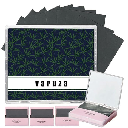 [400 Counts + Mirror Case] Natural Bamboo Charcoall Oil Blotting Sheets for Face with Mirror Compact and Refills-BrightBean Baby