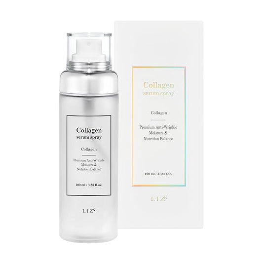 LIZK Collagen Serum Spray for Face 100ml (3.38 fl.oz) Glass Skin,easy to use, sparying at last step in skincare,body care, moisture mist, korea cosmetics-BrightBean Baby