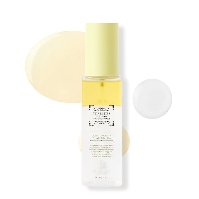 Green Tangerine Yuja Kombu Tea Perfume Hair & Body Mist, Hair & Body Perfume Spray for Dry Skin, Moisture Balance, Soothing, Nourishing, Long-Lasting Fragrance, Citrus Woody Scent-BrightBean Baby