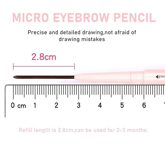 Eyebrow Pencils for Women,1Pack Micro Eyebrow Pencil Waterproof Smudgeproof,Ultra-Precise Tip Long-Lasting Brow Pencils for Natural Looking Eyebrows,Built-In Spoolie Brush,01 Elegant Tea Brown.-BrightBean Baby