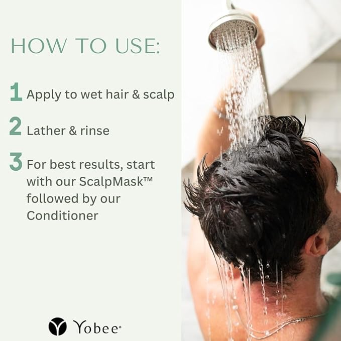 Yobee Naturally Rebalancing Shampoo | Dry, Flaky & Itchy Scalp Care with Para Probiotics, Organic Honey & Turmeric, Vitamin B12 & Oat Extracts | Dandruff & Psoriasis Relief (2 Bottles)-BrightBean Baby