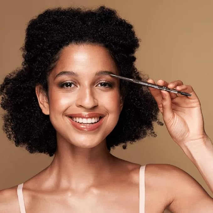 M. Asam MAGIC FINISH Eyebrow Designer Brown - 4-in-1 eyebrow pencil with rotating mine & spiral brush, perfect shape & fullness thanks to powdery texture, optimal brow arch, eye make-up, 0.01 Oz-BrightBean Baby