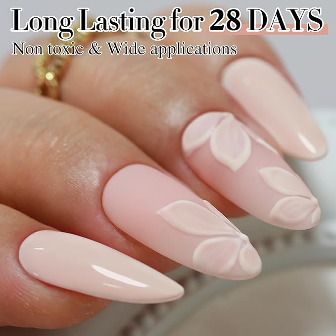 Double Rhythm Gel Polish Translucent Sheer Neutral Natural Light Milky Same Color Same Bottle 15ML Jelly UV Gel Polish Art DIY at Home (Nude Beige-A1119)-BrightBean Baby
