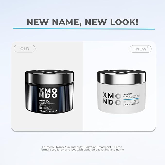 XMONDO Hydrify Ultra Hydrating Mask - Deep Conditioning Treatment for Dry, Damaged Hair, Intense Moisture with Hyaluronic Acid, Shea Butter, and Our Signature 6 Oil Blend 7.95 fl. oz.,-BrightBean Baby