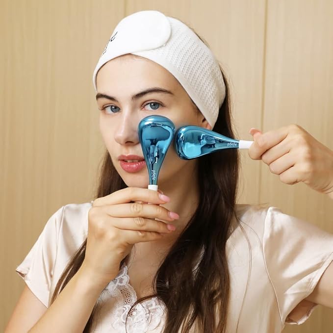 Cryo Sticks for Face, Ice Globes Cryo Globes for Facials, Esthetician Supplies Gifts, Unbreakable Stainless Steel Ice Roller Cooling Spa Balls with Storage Case-BrightBean Baby