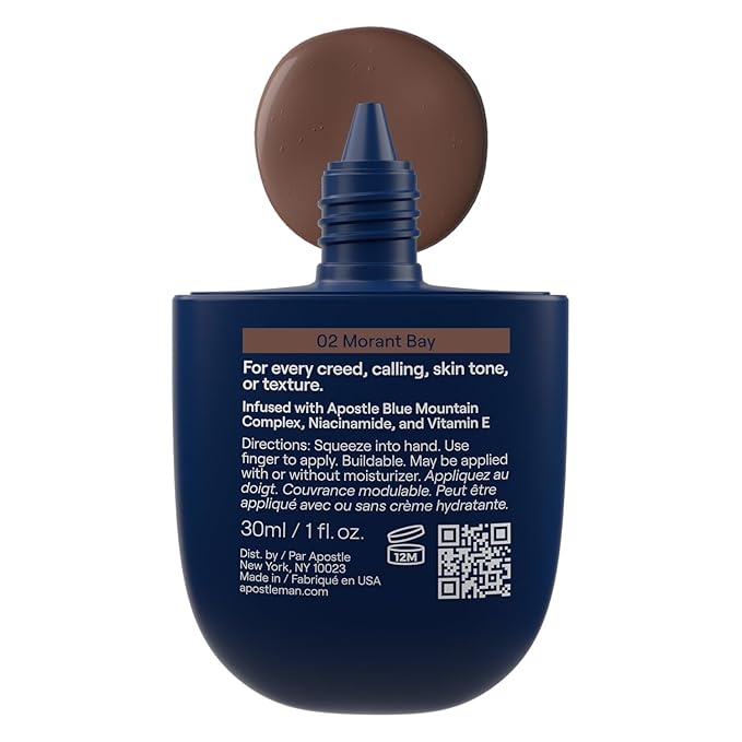 APOSTLE Reclaim Tinted Moisturizer for Men (2 Morant Bay) - Niacinamide, Vitamin E, Squalane, Hyaluronic Acid, Tinted Face Moisturizer For Men. Hydrates, Evens Skin Tone, Reduces Fine Lines, 1 Fl. Oz.-BrightBean Baby