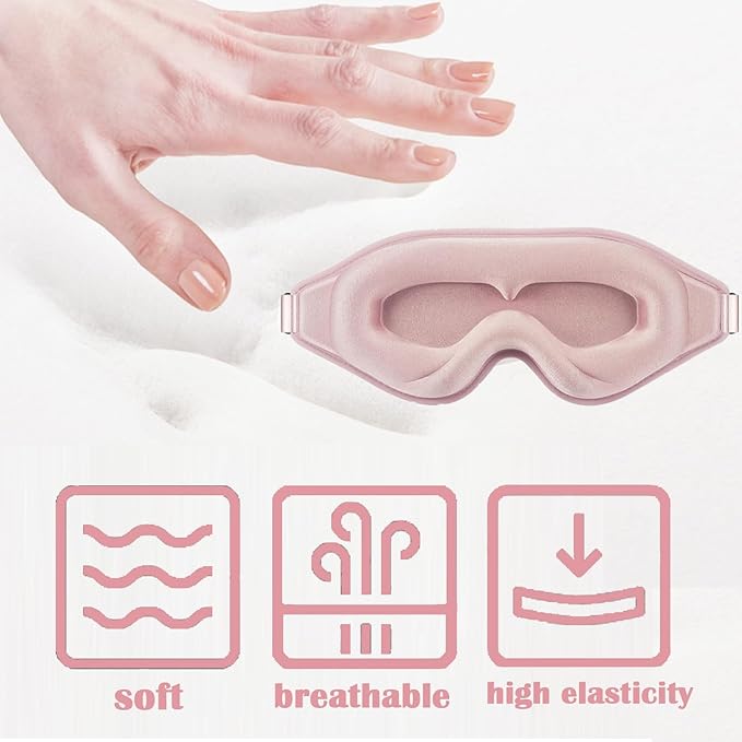 Eye Mask for Lash Extensions, Sleeping Mask for Women, 3D Contoured Eyelash Sleeping Mask for Extensions, Eye Covers for Sleeping for Travel, Airplane, Meditation-BrightBean Baby