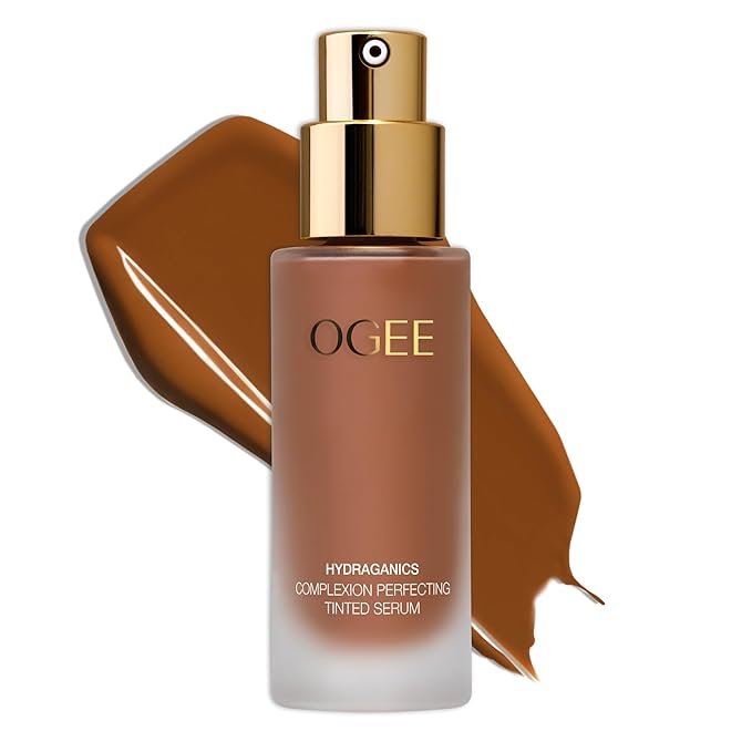 Ogee Complexion Perfecting Liquid Foundation - Lightweight Tinted Moisturizer For Face (Spruce 12.75N - Deep, Bronze Undertones) - with Vitamin C & Jojoba Oil - Certified Organic & Made in USA-BrightBean Baby