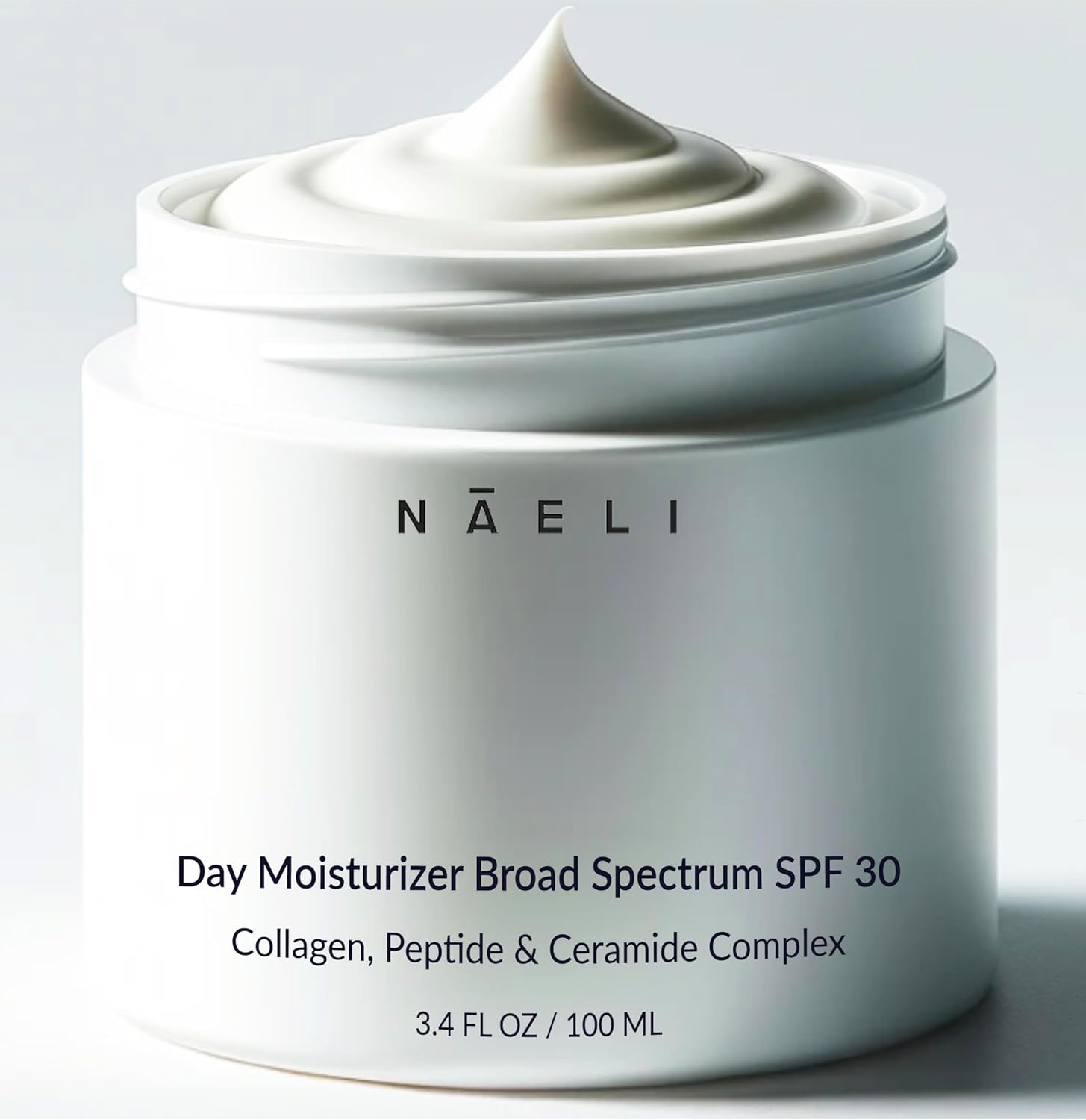 NAELI Face Moisturizer with SPF 30, Anti Aging Collagen & Peptide Cream, Reduces Wrinkles - Lightweight Skin Hydration with Hyaluronic Acid, Paraben Free & Non-Comedogenic Sunscreen, 3.4 oz-BrightBean Baby