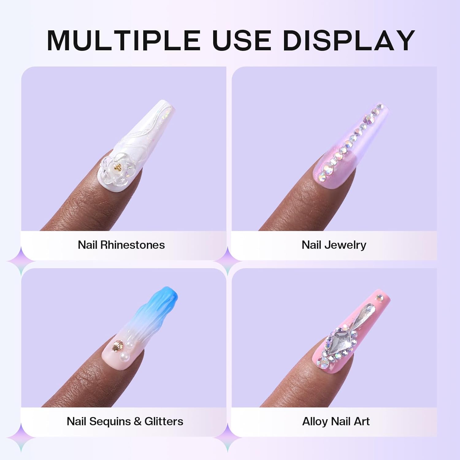 Nail Rhinestone Solid Glue: 30g Super Strong Gel for Nail Gems Charms No Wipe Clear Gel for 3D Nail Art DIY Nail Designs Nail Tech Must Supplies-BrightBean Baby