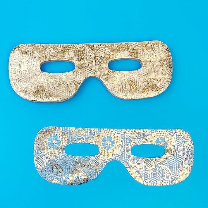100PCS Gold DIY Eye Mask Under Eye Patches Pre-Cut Nose Paper Film Eye Pad Cooling Eye Patch for Puffy Eyes Spa Skincare-BrightBean Baby