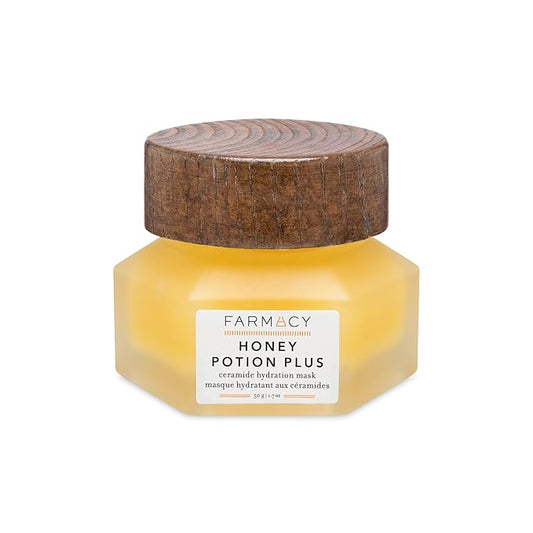 Farmacy Hydrating Face Mask - Honey Potion Plus Nourishing Skincare Facial Mask with Niacinamide, Ceramides + Pro-Vitamin B5 to Protect + Replenish Moisture Barrier (50g)-BrightBean Baby