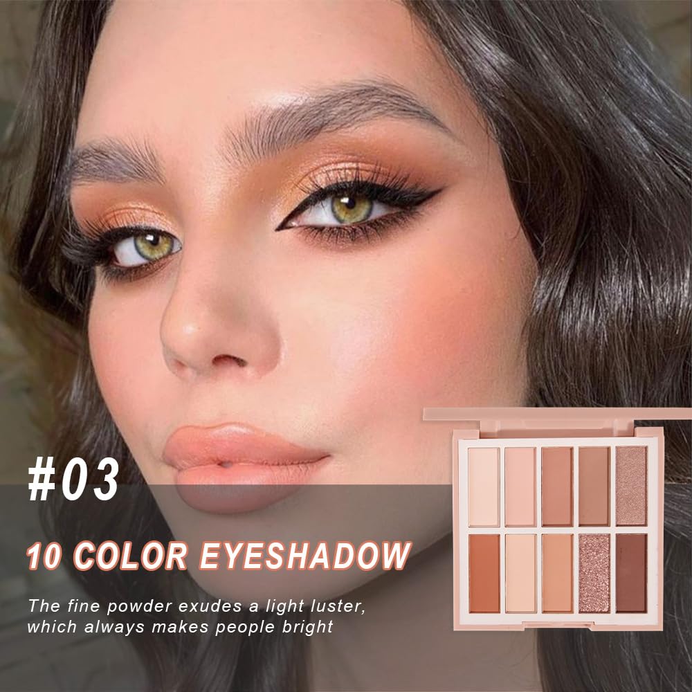 Neutral Nude Eye Shadow Palette,Matte Nude Pink Light Color Cream Eyeshadow Palette,Make Up Pallets for Women Natural Eyeshadow for Eyes Long Lasting Naturing-Looking-BrightBean Baby