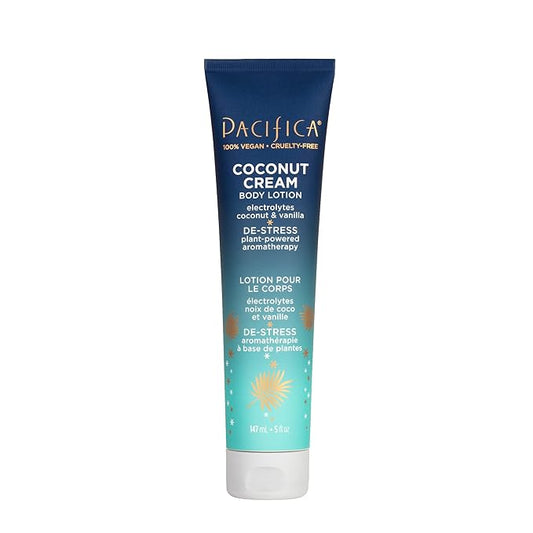 Pacifica Coconut Cream Body Lotion – Moisturizing Coconut & Vanilla Body Cream w/Aloe, Vitamin E & Chamomile for Soft Skin, Soothing Hydration for Dry Skin Lightweight Non-Greasy Vegan & Cruelty-Free-BrightBean Baby