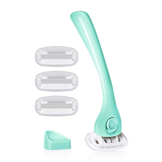 Billie Razors for Women Shave Kit – Razor + 4 x 5-Blade Razor Refills + Magnetic Holder – Minty-BrightBean Baby