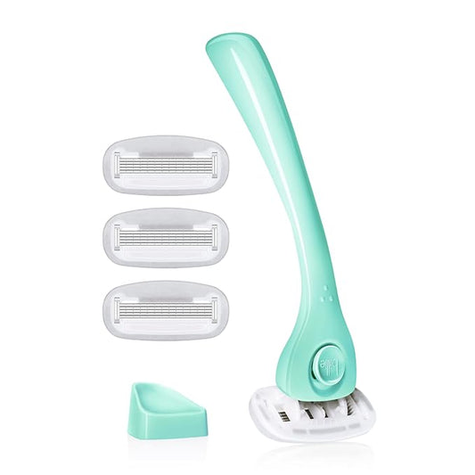 Billie Razors for Women Shave Kit – Razor + 4 x 5-Blade Razor Refills + Magnetic Holder – Minty-BrightBean Baby
