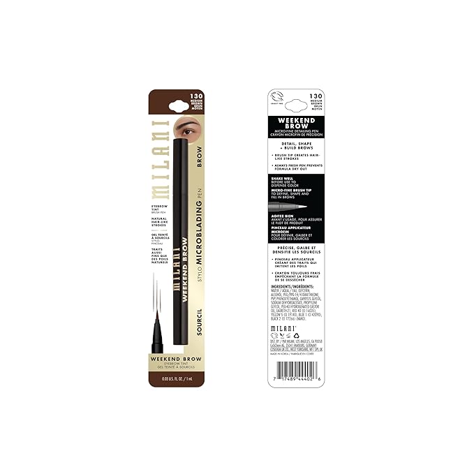 Milani Weekend Brow Eyebrow Tint - 130 Medium Brown-BrightBean Baby