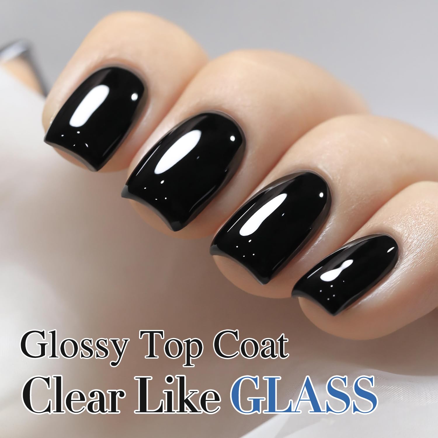 Double Rhythm 15ML No Wipe Gel Top Coat Base Coat Iridescent Glitter Shimmer 2 in 1 Nail Polish Soak Off Manicure DIY Home Salon (Clear)-BrightBean Baby