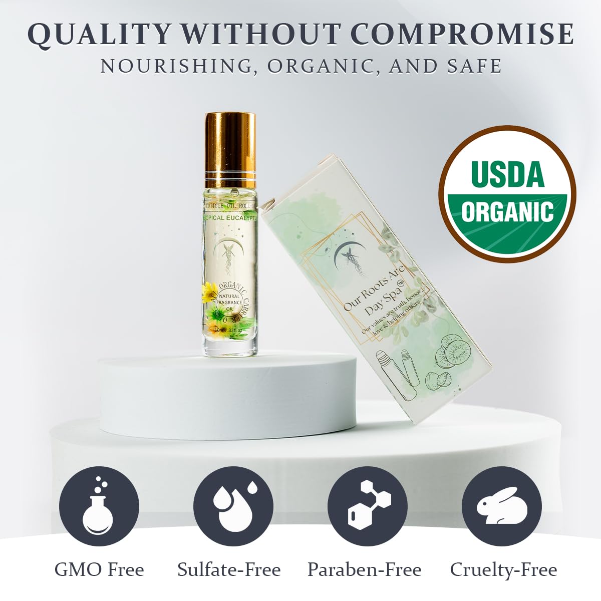 Tropical Eucalyptus Organic Nail Cuticle Oil Pen with Jojoba, Coconut MCT, and Rosehip for Nail Hydration, Growth & Strength, Travel Size Keychain(0.34 Fl Oz)-BrightBean Baby