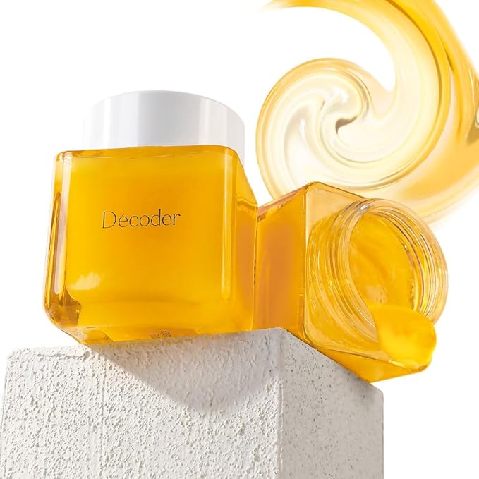 Decoder Honey Cleansing Jelly Skin Care Collagen Face Mask - 5% Honey Extract, 5% Niacinamide, Deep Nourishing Royal Jelly & Witch Hazel, Advanced Cleansing & Hydration, Sea Buckthorn Oil, 4.23 Oz-BrightBean Baby