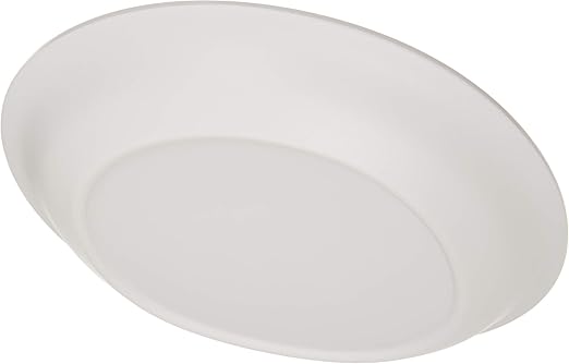 Carlisle FoodService Products Ridge Resuable Plastic Plate Coupe Plate for Home and Restaurant, Melamine, 10 Inches, Cement, (Pack of 12)
