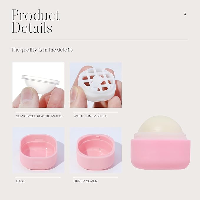 0.25 oz（7g） Empty Lip Balm Square Containers Tubes Lipstick 12 Pieces for Make Natural Lip Balm Lip Care - DIY & BPA FREE (Pink)-BrightBean Baby