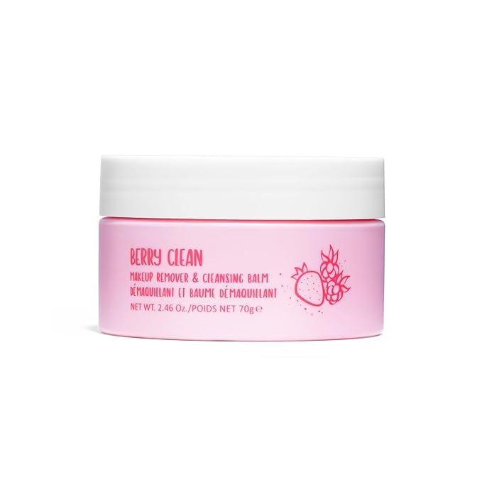W7 Very Berry Clean - Makeup Cleansing Balm, Lip Mask & Scrub Trio - Gentle Makeup Remover & Overnight Lip Care Set-BrightBean Baby