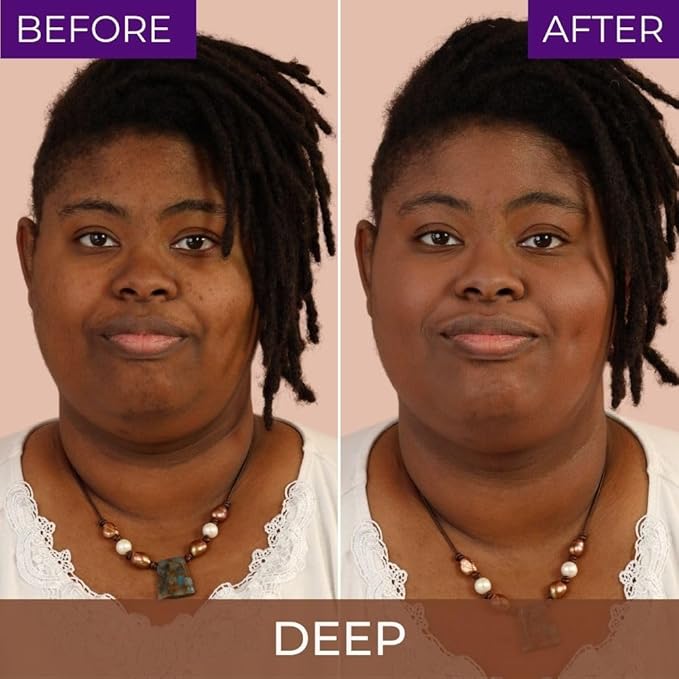 Hey Honey Trick and Treat CC Cream SPF 46 | Active Moisturizing Color Correcting Cream with Honey & Propolis | Best Cover For Rosacea, Skin Redness & Mature Skin | Cruelty-Free | 1 oz (Deep)-BrightBean Baby