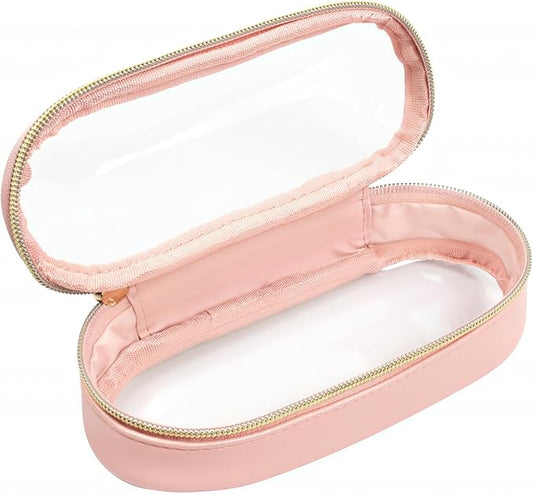 Clear Makeup Bag Small, TSA Approved Portable Toiletry Bag with Zipper Cosmetic Travel Bag Makeup Organizer Case Mini Makeup Pouch for Purse Car Organizer Bag for Women Men-BrightBean Baby