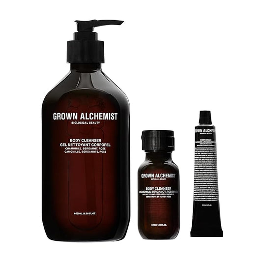 Grown Alchemist Body Cleanser (500ml) + Bonus Travel Size Body Cleanser (50ml) + Body Cream (30ml) Kit-BrightBean Baby