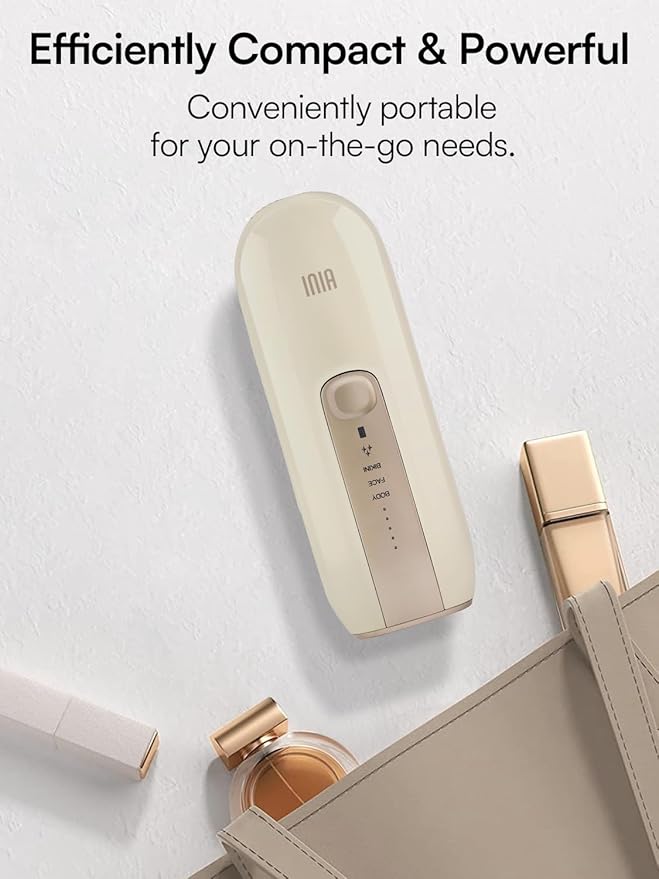 Laser Hair Removal Device for Women and Men, INIA Fond Hair Remover with Long-Lasting in Hair Reduction for Body&Face, Safe at-home Results for Armpits, Bikini and Legs-BrightBean Baby
