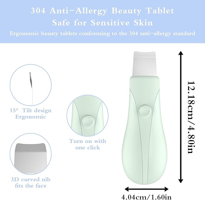 Skin Scrubber Face Spatula Skin Spatula Pore Cleaner Blackhead Remover Tools for Facial Deep Cleansing Skin Care Tool for Men and Women (Green)-BrightBean Baby