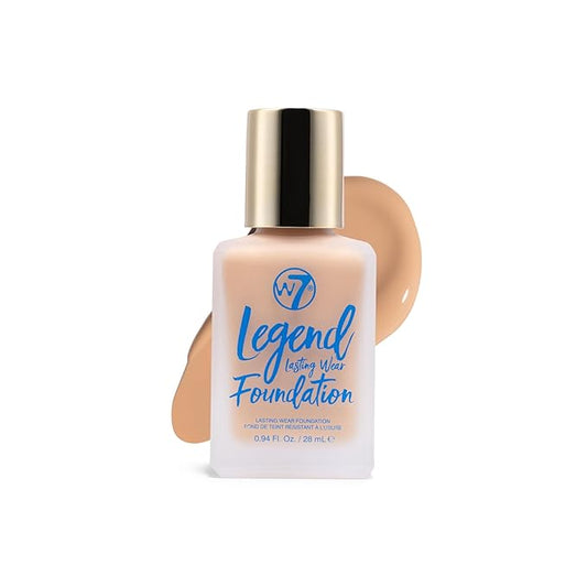 W7 Legend Foundation - Creamy Liquid Foundation for Poreless, Semi-Matte Medium Coverage - 28ml (Soft Tan)-BrightBean Baby