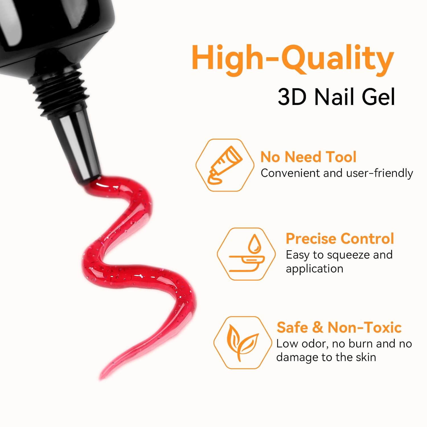 Makartt 3D Sculpting Gel for Nail Art Kit: 3D Nail Gel for Nail Art, 15ml No Wipe Polish for Molding Drawing, Embossed Gels for Nail DIY Manicure - Glistening Cheer & Tinsel Green (2PCS)-BrightBean Baby