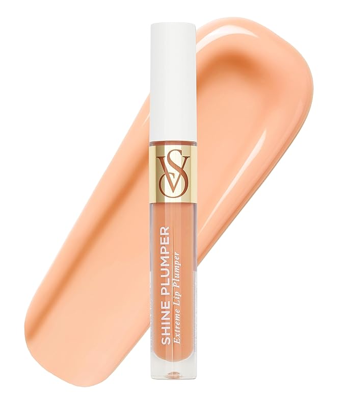 Victoria's Secret Shine Plumper Extreme Lip Plumper in Warm Blush, Plumping Lip Gloss for Women with Marine Collagen Microspheres, Lip Treatment-BrightBean Baby