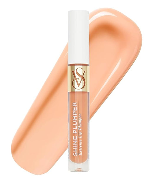 Victoria's Secret Shine Plumper Extreme Lip Plumper in Warm Blush, Plumping Lip Gloss for Women with Marine Collagen Microspheres, Lip Treatment-BrightBean Baby