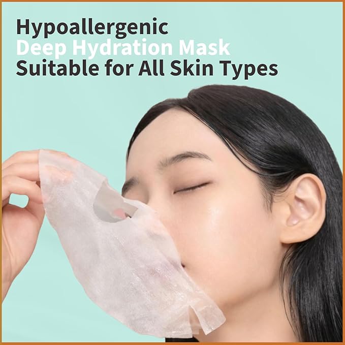 YoungMe Soothing Glam Facial Sheet Mask - 1 Sheets Face Masks | Korean Face Mask Skincare - Deep Real Masks for Sensitive Skin or All Skin Types-BrightBean Baby