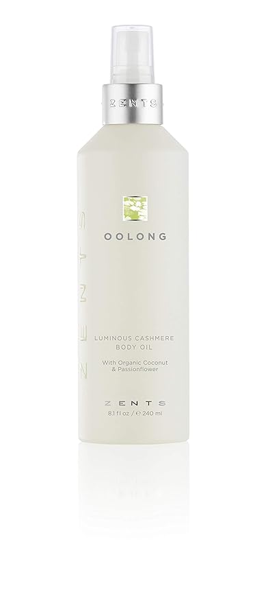 Zents Luminous Cashmere Body Oil (Oolong Fragrance) | Moisturizing Body Oil with Vitamin E & Organic Coconut Oil | Softens & Smooths Skin | 8 fl oz-BrightBean Baby