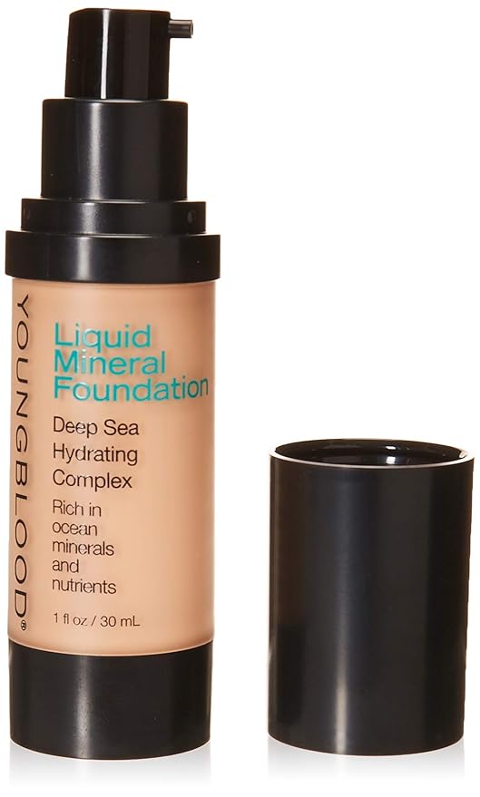 Youngblood Liquid Mineral Foundation, Pebble, 17 Shades, Vegan, Cruelty Free, Gluten-Free-BrightBean Baby