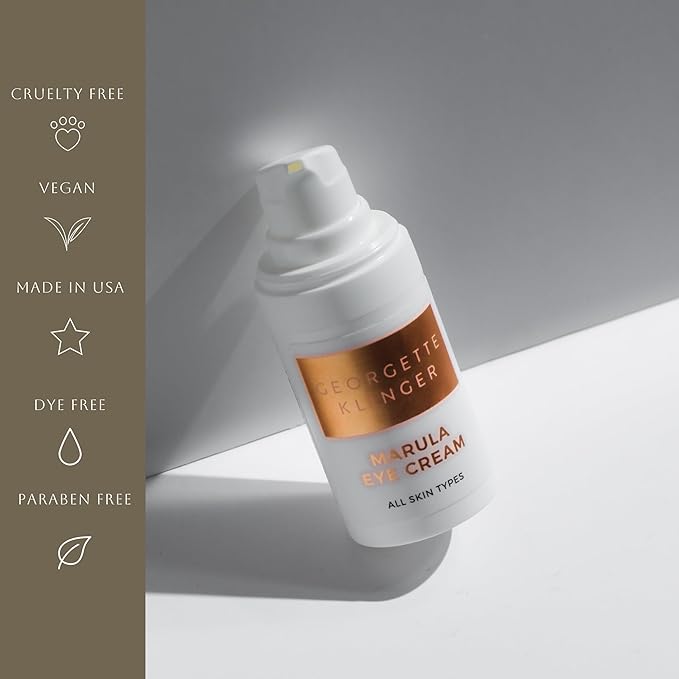 Georgette Klinger Marula Eye Cream - Anti-Aging, Caffeine-Infused Gentle Formula - Reduces Redness, Puffiness, and Dark Circles, while Hydrating and Brightening Skin - 1/2 oz-BrightBean Baby