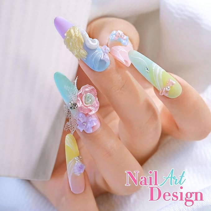 Double Rhythm 3D Nail Gel Pearl Solid Sculpting Gel for Nail Art Non-Sticky Hard Gel for Building Carving Molding Nail Extension Soak Off UV/LED Nail Art Salon Home DIY 0.5 Oz (Orange Pink-Silk 06)-BrightBean Baby