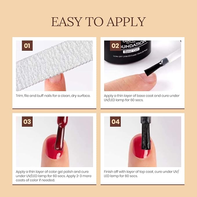 beetles Brown Gel Nail Polish Set Nude Gel Polish Nail Set 6 Colors Sandstorm Collection Peach Brown Natural Manicure Kit Soak Off Uv Led Lamp Needed for Women Gift Diy Home-BrightBean Baby