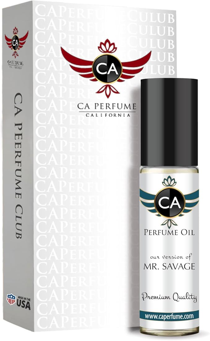 CA Perfume Impression of Mr. Savage For Men Replica Fragrance Body Oil Dupes Alcohol-Free Roll-On 0.3 Fl Oz/10ml-BrightBean Baby