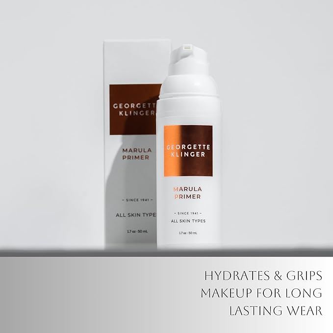 Marula Primer - Vitamin-Rich Hydrating & Gentle Moisturizer, Lightweight Instant Pore Minimizer, Long-Lasting Makeup Base, Smooth Application, Unclogs Pores & Fills Lines -1.7 oz by Georgette Klinger-BrightBean Baby