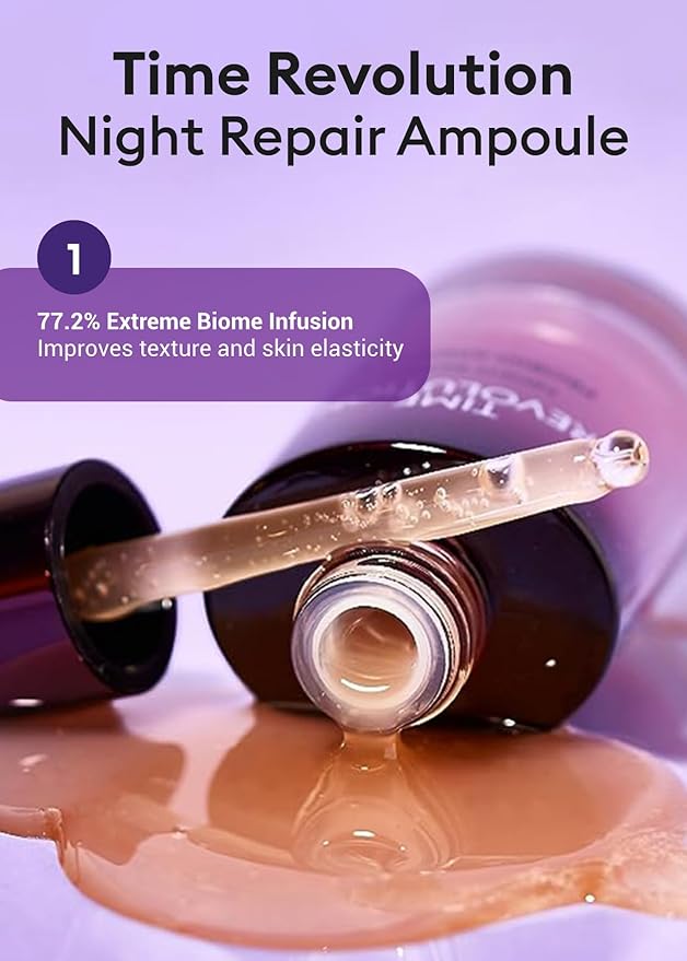 MISSHA Time Revolution Night Repair 5X Gift Set Night Repair Ampoule and Cream 5X, The First Essence 5X for Youthful, Glowing Skin-BrightBean Baby